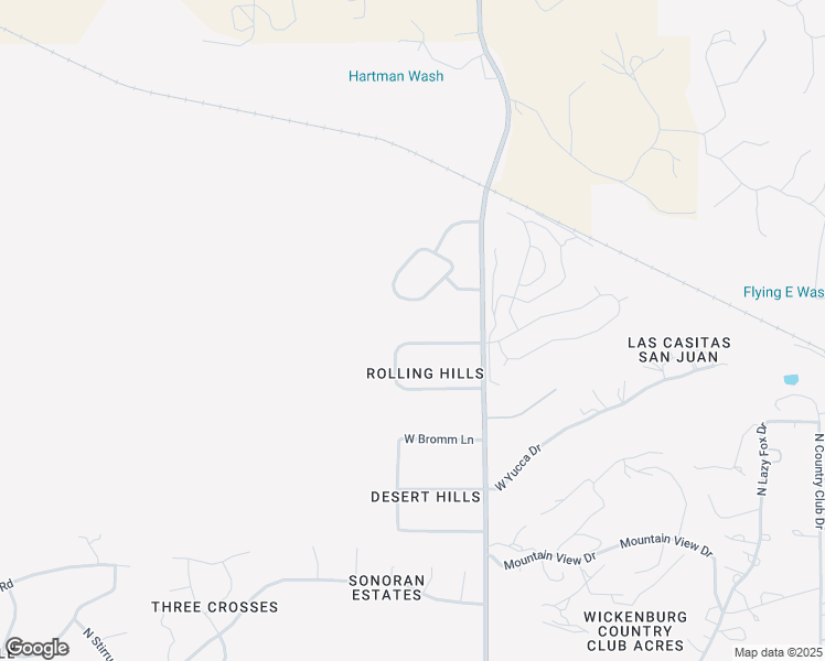 map of restaurants, bars, coffee shops, grocery stores, and more near 2075 West Broken Arrow Drive in Wickenburg