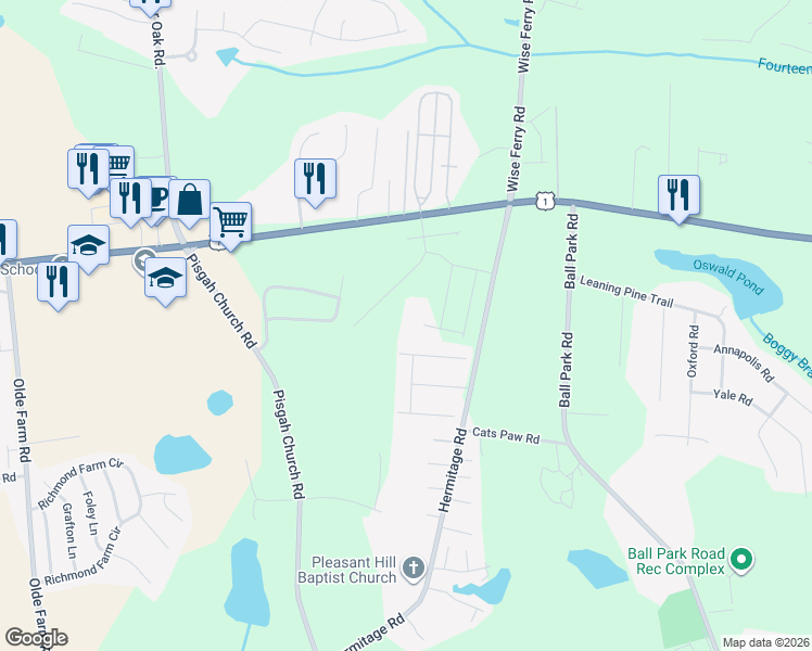 map of restaurants, bars, coffee shops, grocery stores, and more near 428 Bridle Circle in Lexington