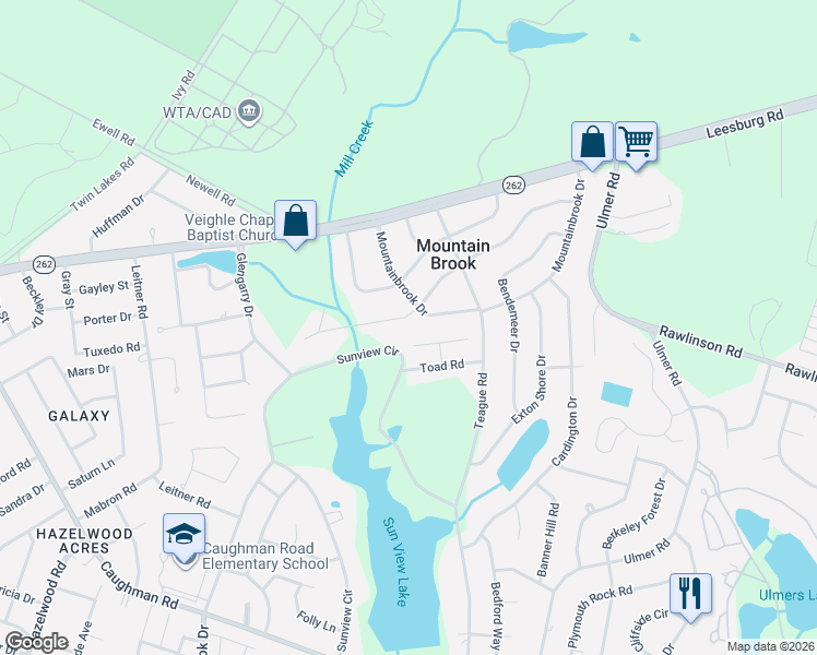 map of restaurants, bars, coffee shops, grocery stores, and more near 300 Teague Park Court in Columbia