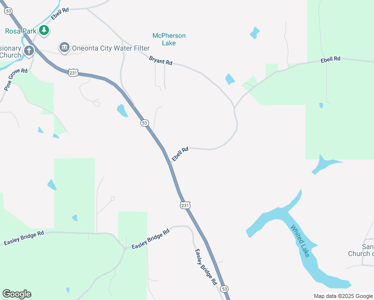 map of restaurants, bars, coffee shops, grocery stores, and more near 4349 Ebell Road in Oneonta