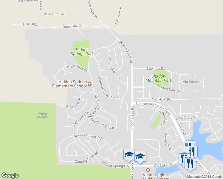 map of restaurants, bars, coffee shops, grocery stores, and more near 9870 Deer Creek Road in Moreno Valley