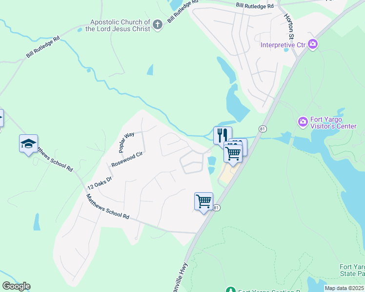 map of restaurants, bars, coffee shops, grocery stores, and more near 394 Turtle Creek Drive in Winder