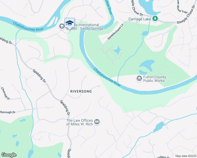 map of restaurants, bars, coffee shops, grocery stores, and more near 760 River Gate Drive in Atlanta