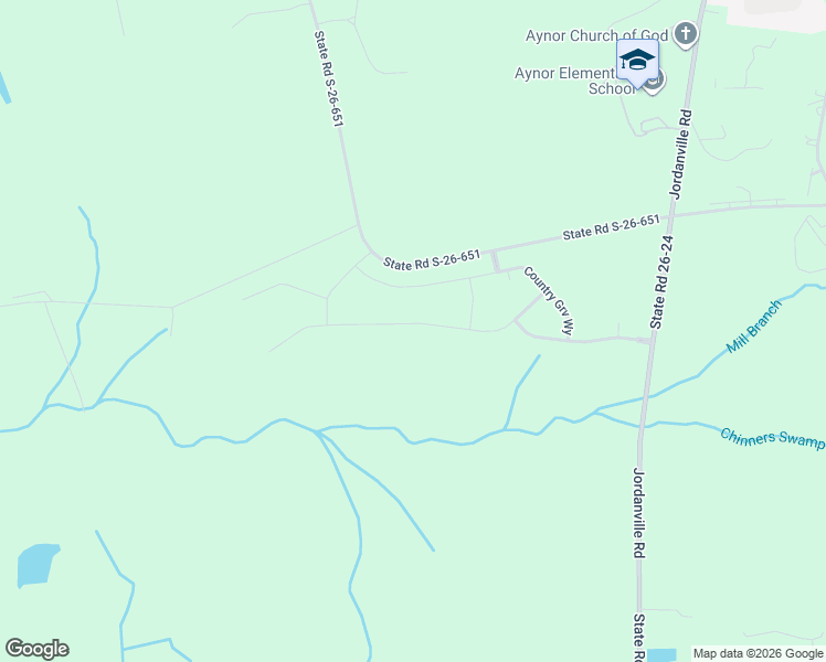 map of restaurants, bars, coffee shops, grocery stores, and more near 598 Strawberry Field Way in Galivants Ferry