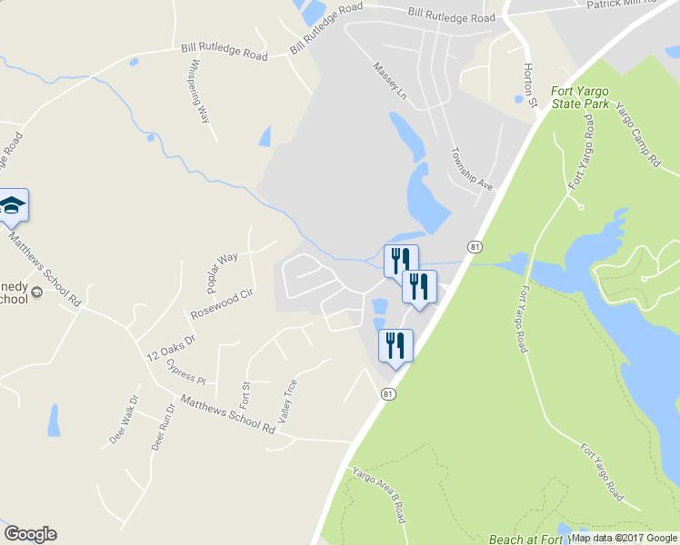 map of restaurants, bars, coffee shops, grocery stores, and more near 177 Turtle Creek Drive in Winder