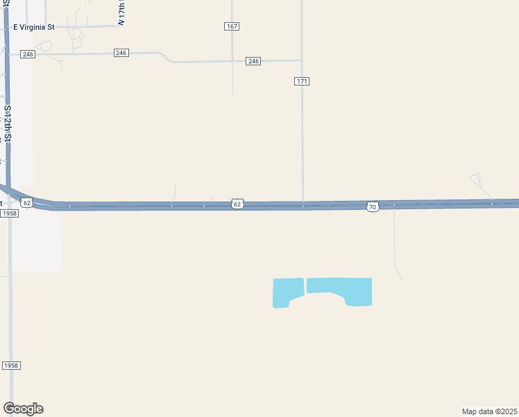 map of restaurants, bars, coffee shops, grocery stores, and more near U.S. Highway 62 in Floydada