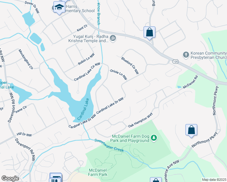map of restaurants, bars, coffee shops, grocery stores, and more near 2564 Wren Avenue Northwest in Duluth