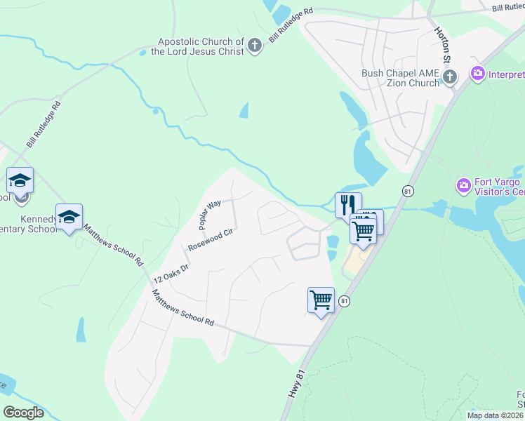 map of restaurants, bars, coffee shops, grocery stores, and more near 244 Turtle Creek Drive in Winder