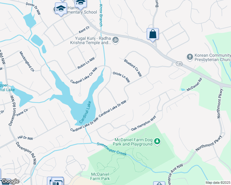 map of restaurants, bars, coffee shops, grocery stores, and more near 2564 Wren Avenue Northwest in Duluth