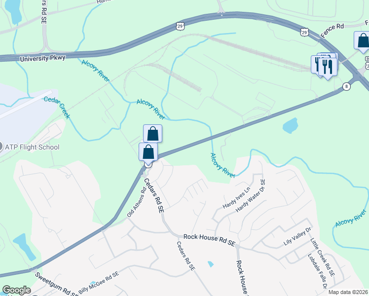 map of restaurants, bars, coffee shops, grocery stores, and more near 1275 Winder Hwy in Dacula