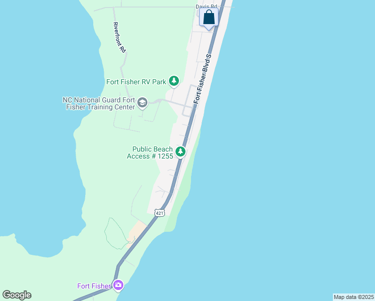 map of restaurants, bars, coffee shops, grocery stores, and more near 1307 Sand Dollar Court in Kure Beach