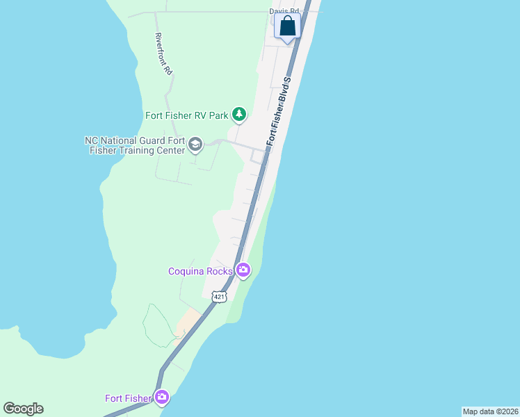 map of restaurants, bars, coffee shops, grocery stores, and more near 1100 Sand Dollar Court in Kure Beach