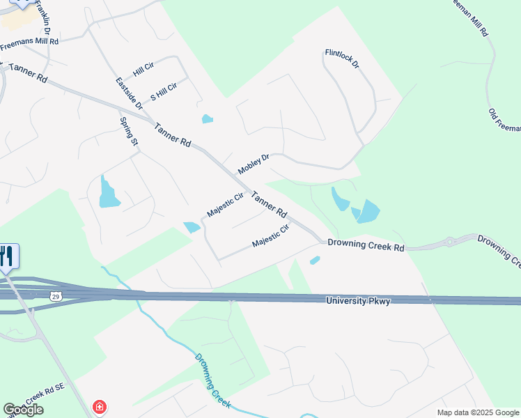 map of restaurants, bars, coffee shops, grocery stores, and more near 815 Tanner Road in Dacula