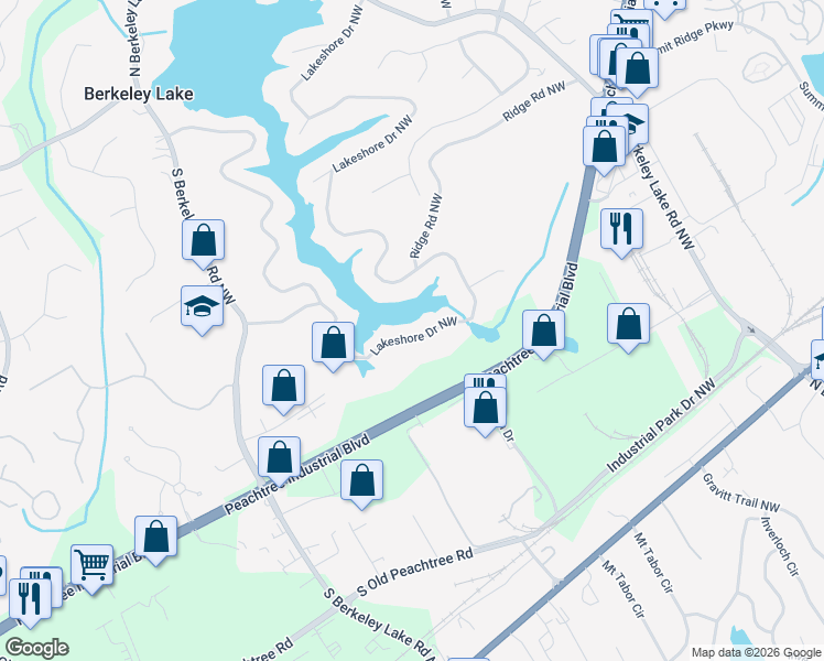 map of restaurants, bars, coffee shops, grocery stores, and more near 350 Lakeshore Drive Northwest in Duluth