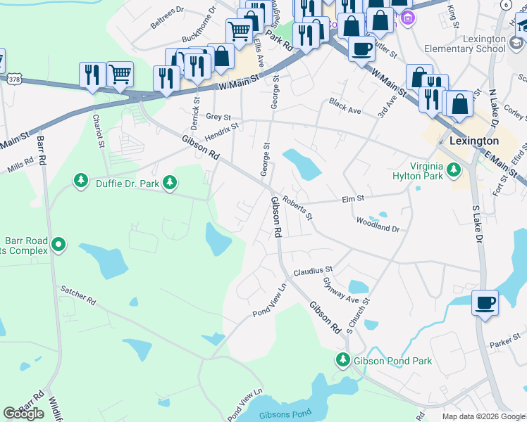 map of restaurants, bars, coffee shops, grocery stores, and more near 319 Tidas Street in Lexington