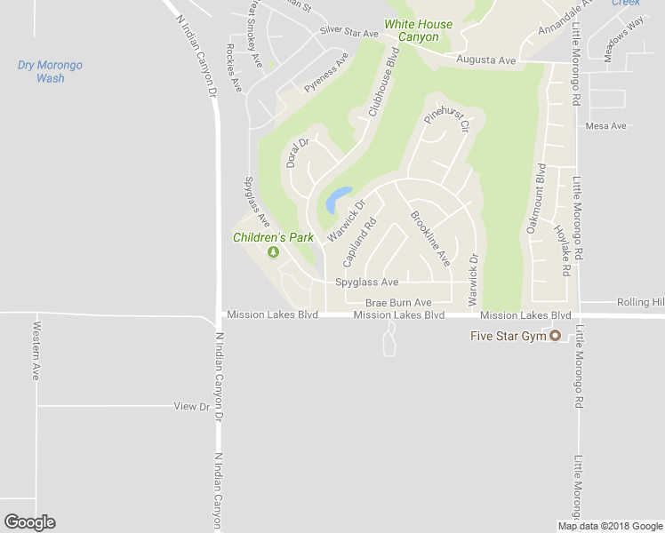 map of restaurants, bars, coffee shops, grocery stores, and more near 9720 Clubhouse Boulevard in Desert Hot Springs