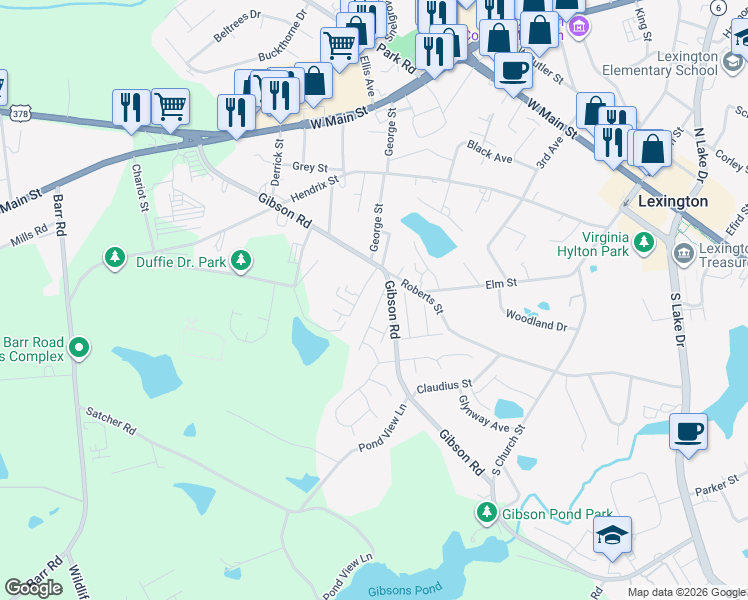 map of restaurants, bars, coffee shops, grocery stores, and more near 319 Tidas Street in Lexington