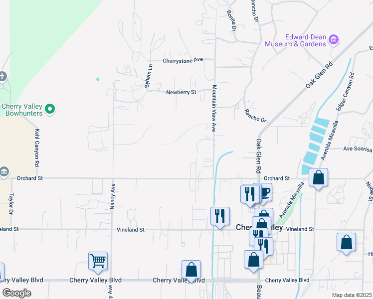 map of restaurants, bars, coffee shops, grocery stores, and more near 38871 Alfred Circle in Beaumont
