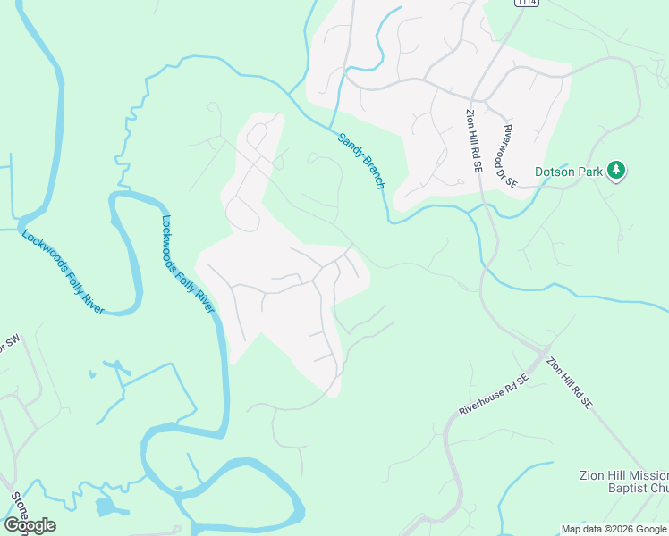 map of restaurants, bars, coffee shops, grocery stores, and more near 1610 Amberwood Dr SE in Bolivia