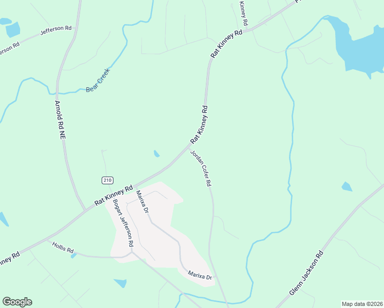 map of restaurants, bars, coffee shops, grocery stores, and more near 2500 Rat Kinney Road in Statham