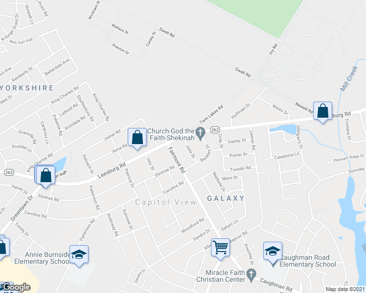 map of restaurants, bars, coffee shops, grocery stores, and more near 7015 Julia Street in Columbia
