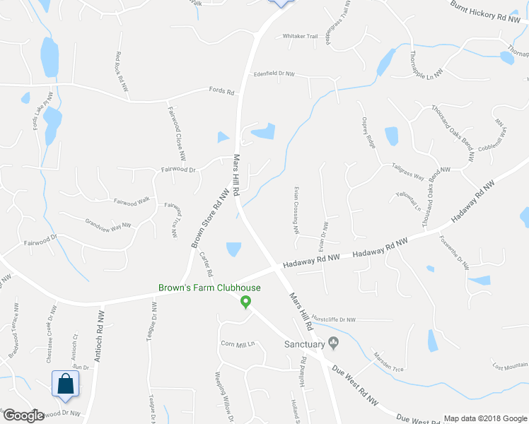 map of restaurants, bars, coffee shops, grocery stores, and more near 1004 Mars Hill Road in Acworth