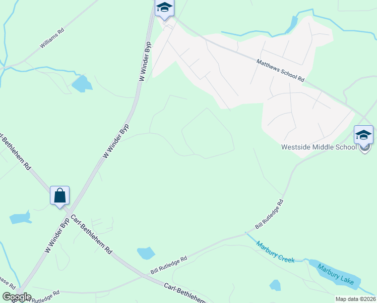map of restaurants, bars, coffee shops, grocery stores, and more near 792 Burson Maddox Road in Winder