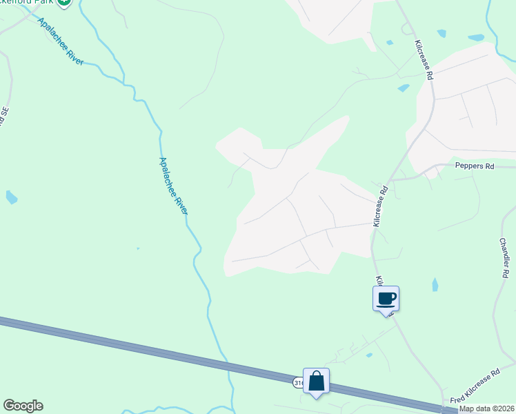 map of restaurants, bars, coffee shops, grocery stores, and more near 1317 Ridgeview Road in Auburn