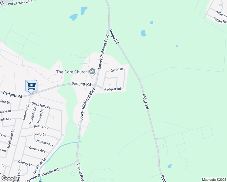 map of restaurants, bars, coffee shops, grocery stores, and more near 2629 Padgett Road in Hopkins