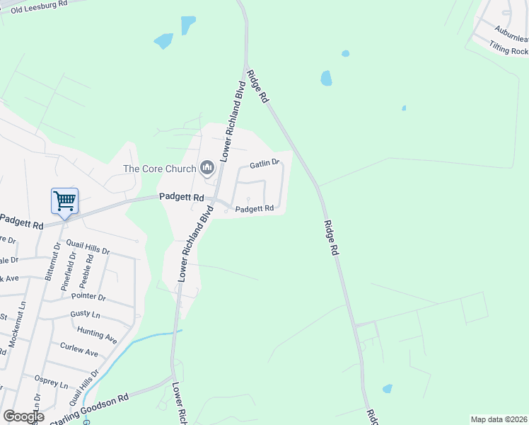 map of restaurants, bars, coffee shops, grocery stores, and more near 2621 Padgett Road in Hopkins