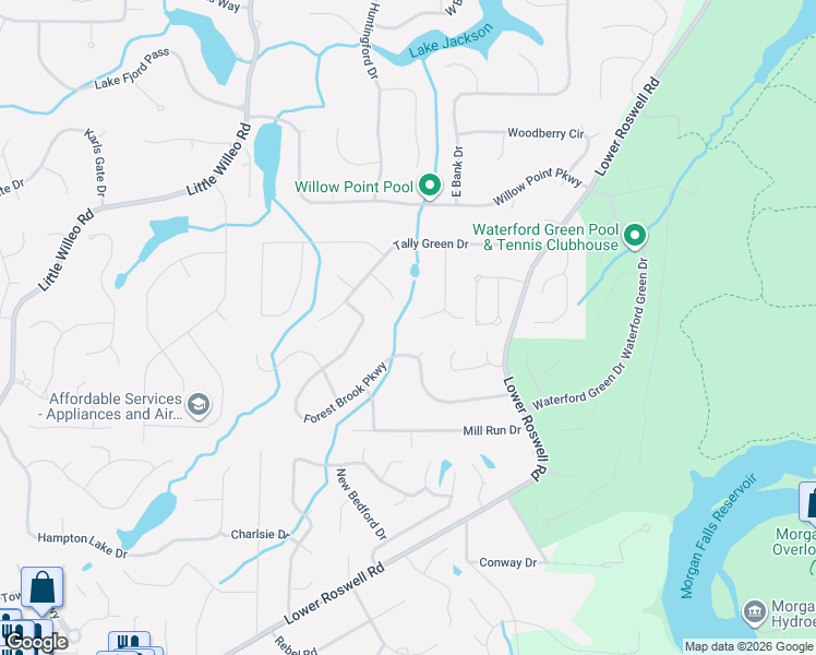 map of restaurants, bars, coffee shops, grocery stores, and more near 5342 Curry Ct in Marietta