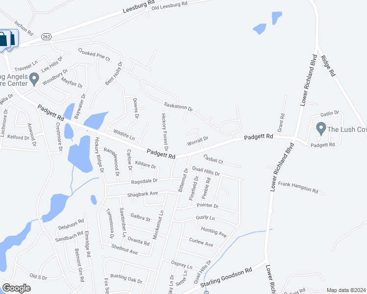 map of restaurants, bars, coffee shops, grocery stores, and more near 102 Worrall Drive in Hopkins