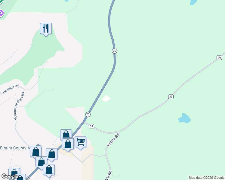 map of restaurants, bars, coffee shops, grocery stores, and more near 31965 Alabama 75 in Oneonta