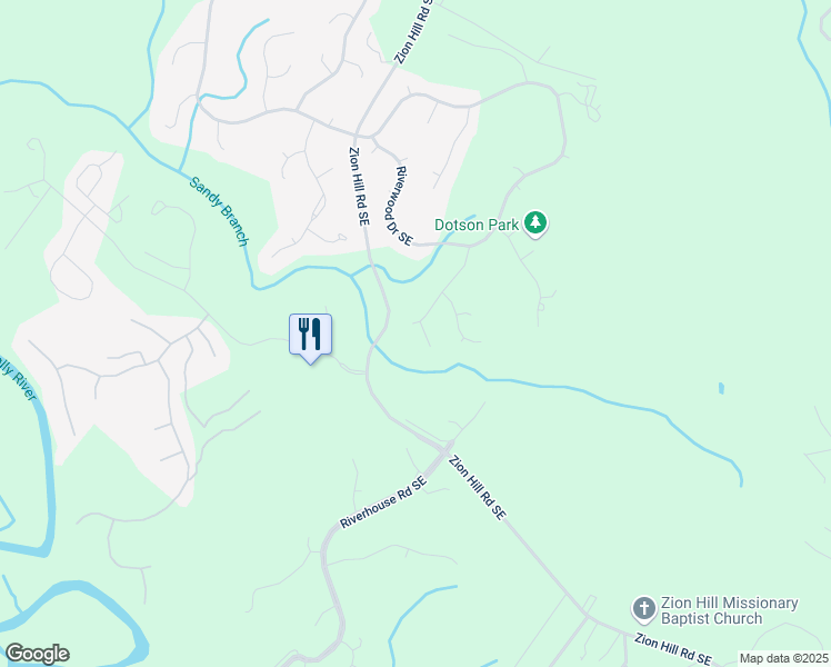 map of restaurants, bars, coffee shops, grocery stores, and more near 491-495 Springwood Dr SE in Bolivia