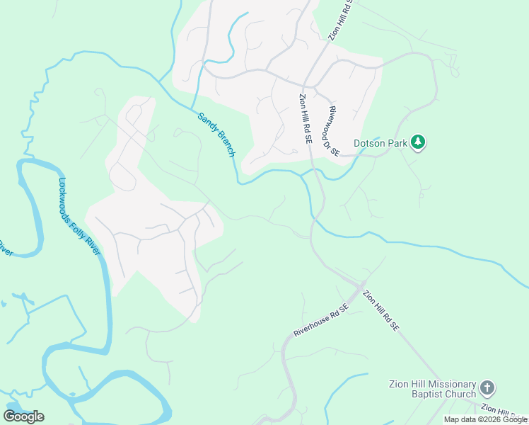 map of restaurants, bars, coffee shops, grocery stores, and more near 1620 Goley Hewett Road Southeast in Bolivia