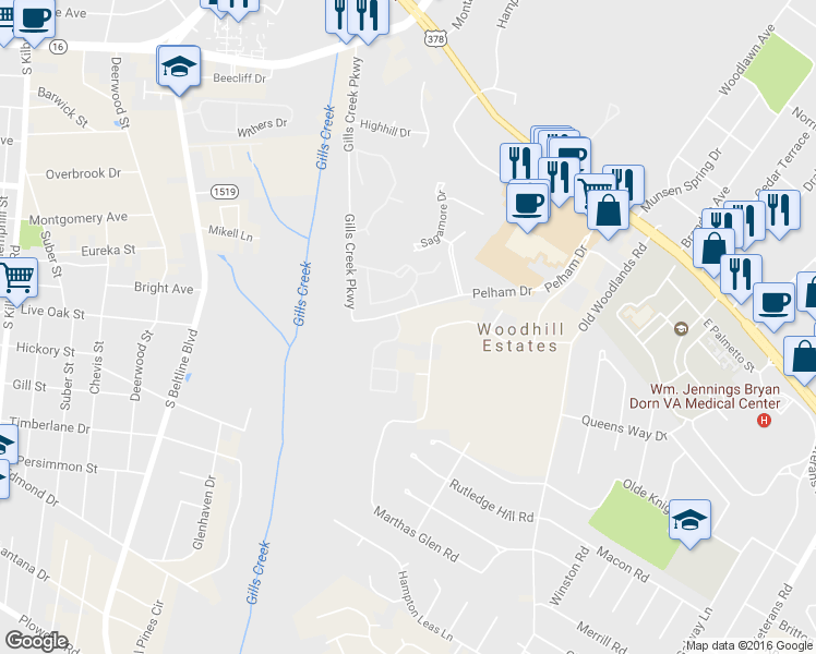 map of restaurants, bars, coffee shops, grocery stores, and more near 104 Preserve Lane in Columbia