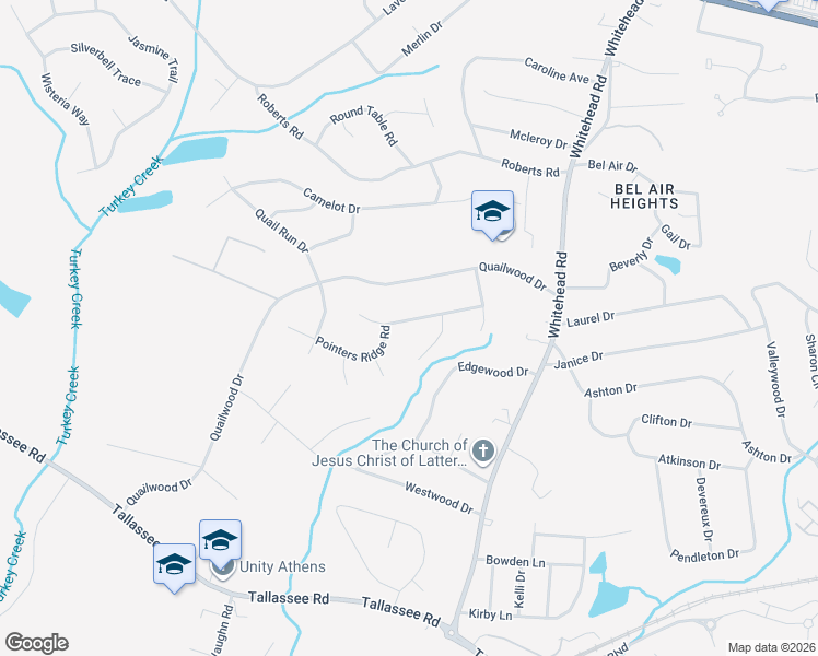 map of restaurants, bars, coffee shops, grocery stores, and more near 140 Fox Hunt Place in Athens