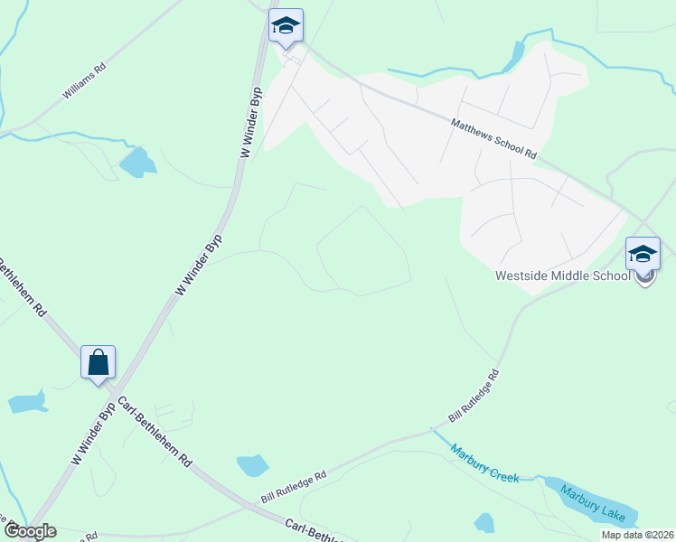 map of restaurants, bars, coffee shops, grocery stores, and more near 792 Burson Maddox Road in Winder