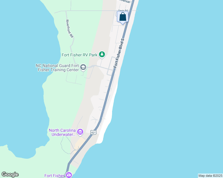map of restaurants, bars, coffee shops, grocery stores, and more near 903 Pelican Court in Kure Beach