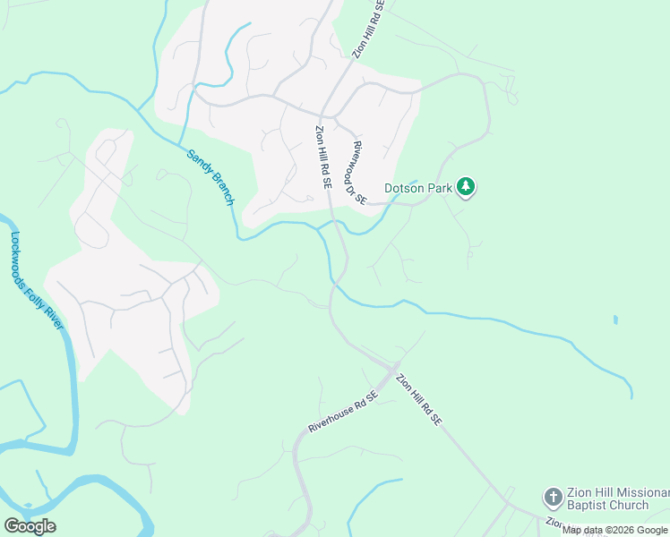 map of restaurants, bars, coffee shops, grocery stores, and more near 1619 Zion Hill Road Southeast in Bolivia