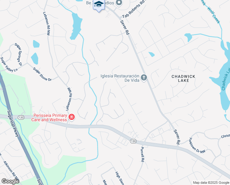 map of restaurants, bars, coffee shops, grocery stores, and more near 1747 Hampton Chase Circle in Lawrenceville