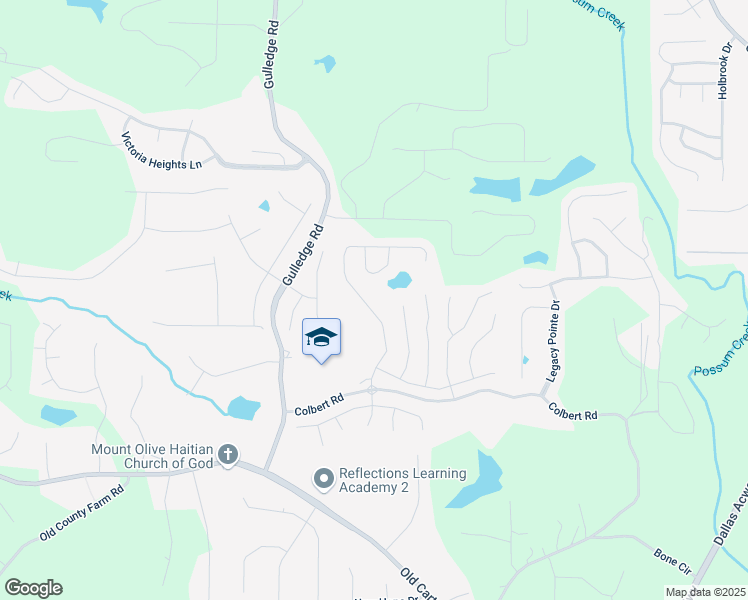 map of restaurants, bars, coffee shops, grocery stores, and more near 174 Springer Parkway in Dallas