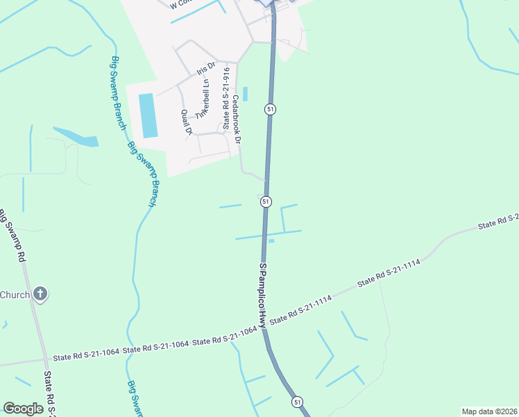 map of restaurants, bars, coffee shops, grocery stores, and more near 1121 South Pamplico Highway in Pamplico