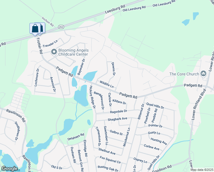 map of restaurants, bars, coffee shops, grocery stores, and more near 712 Wildlife Lane in Columbia