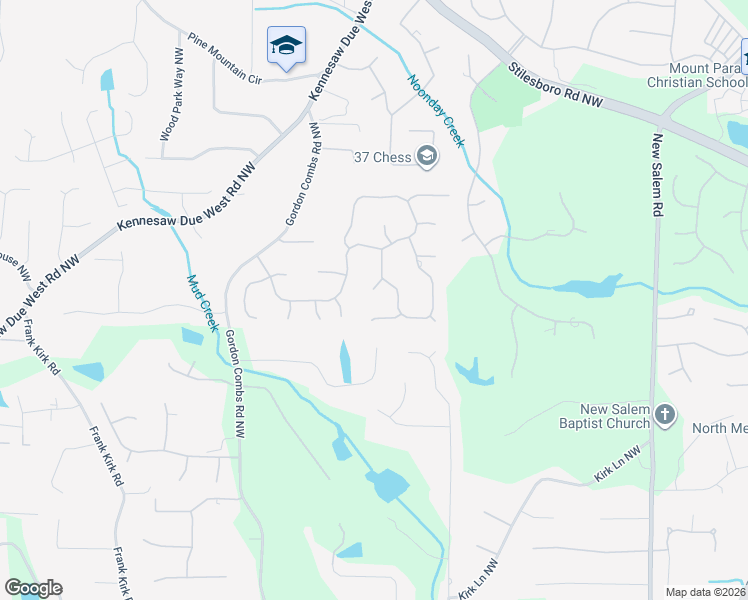 map of restaurants, bars, coffee shops, grocery stores, and more near 2899 Steeplechase Court Northwest in Marietta
