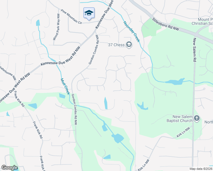 map of restaurants, bars, coffee shops, grocery stores, and more near 2827 Saddlebrook Way in Marietta