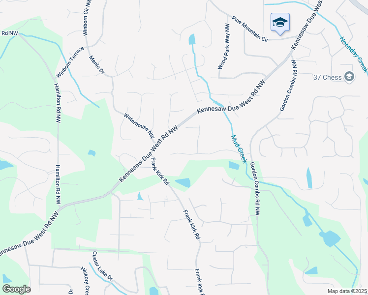 map of restaurants, bars, coffee shops, grocery stores, and more near 3190 Shumard Way Northeast in Marietta