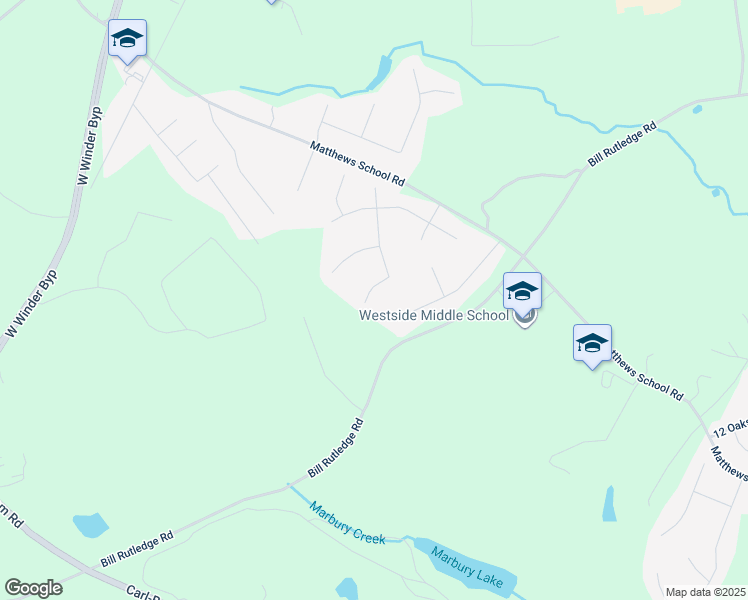 map of restaurants, bars, coffee shops, grocery stores, and more near 234 Whistleville Court in Winder