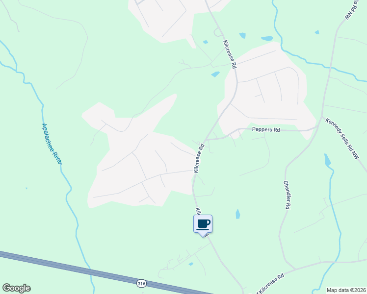 map of restaurants, bars, coffee shops, grocery stores, and more near 1305 Stonemont Road in Auburn