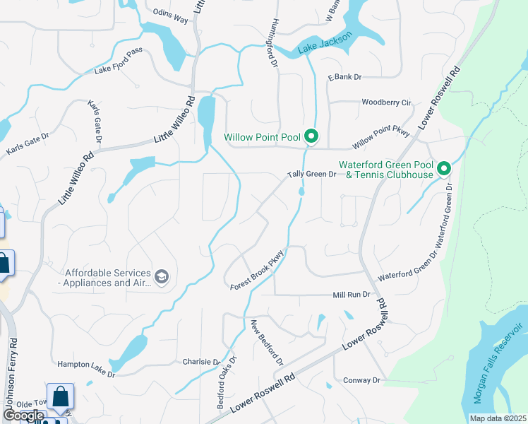 map of restaurants, bars, coffee shops, grocery stores, and more near 5340 Tally Green Drive in Marietta